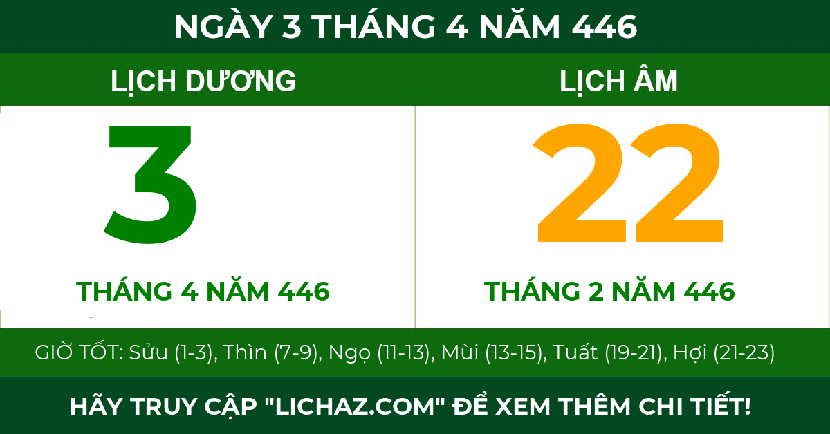 lịch âm ngày 3 tháng 4 năm 446