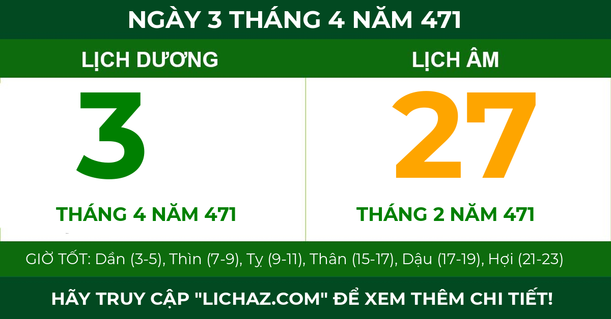 lịch âm ngày 3 tháng 4 năm 471