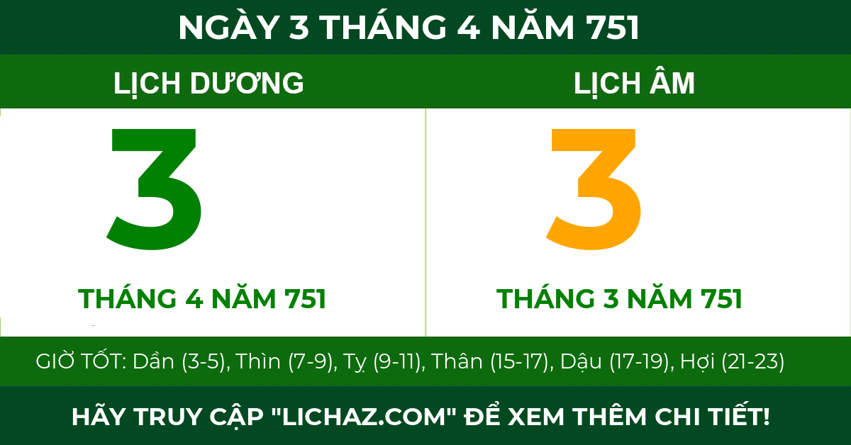 lịch âm ngày 3 tháng 4 năm 751