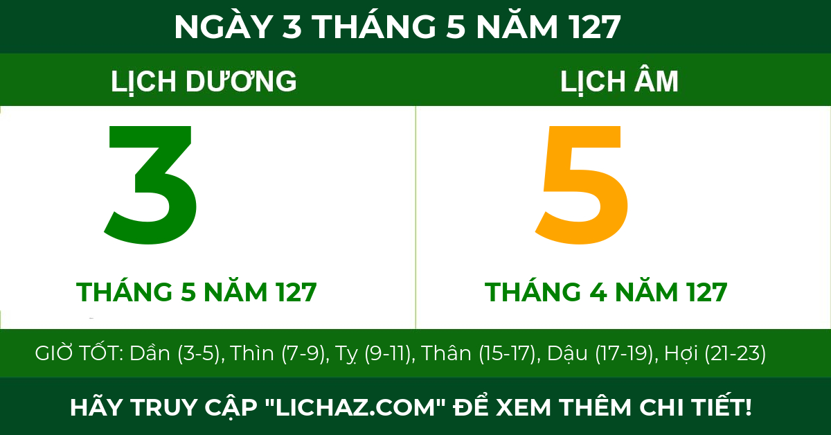 lịch âm ngày 3 tháng 5 năm 127
