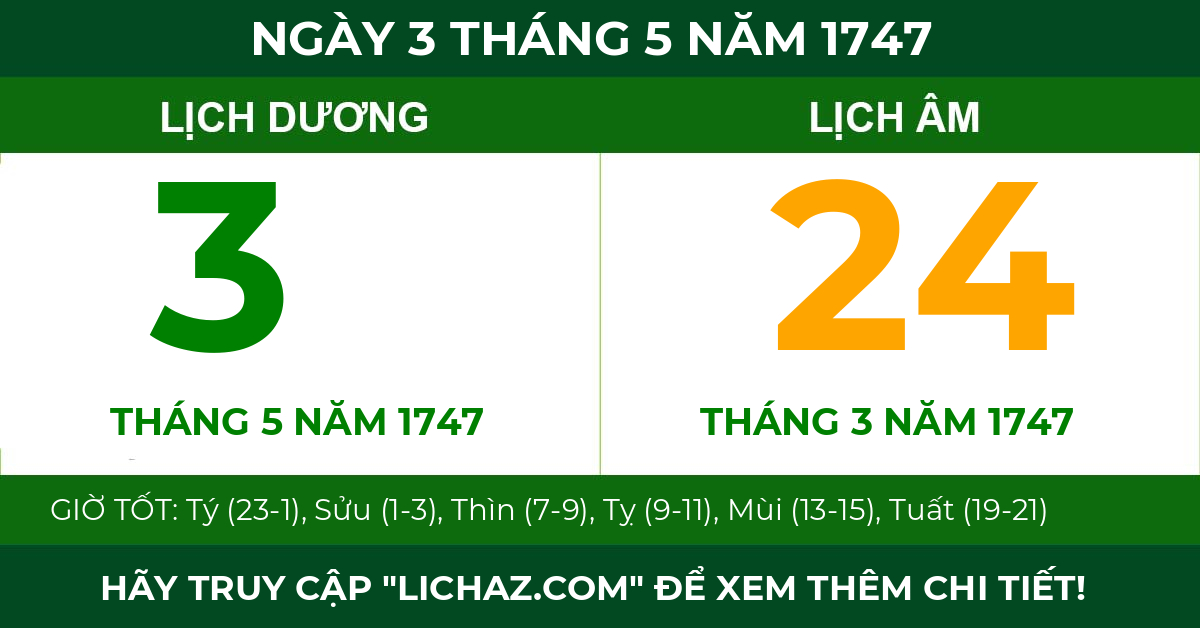 lịch âm ngày 3 tháng 5 năm 1747