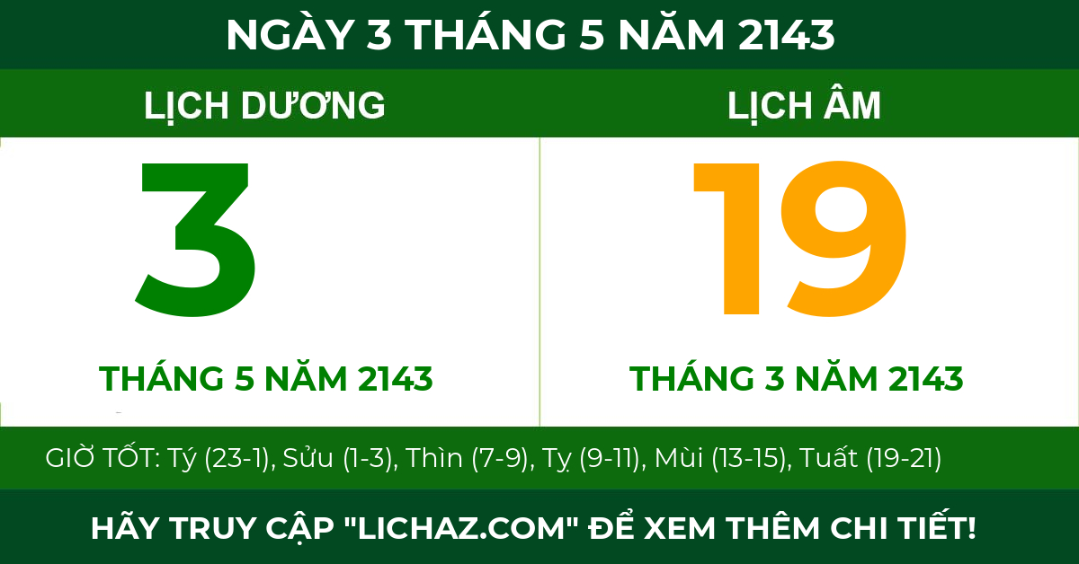 lịch âm ngày 3 tháng 5 năm 2143