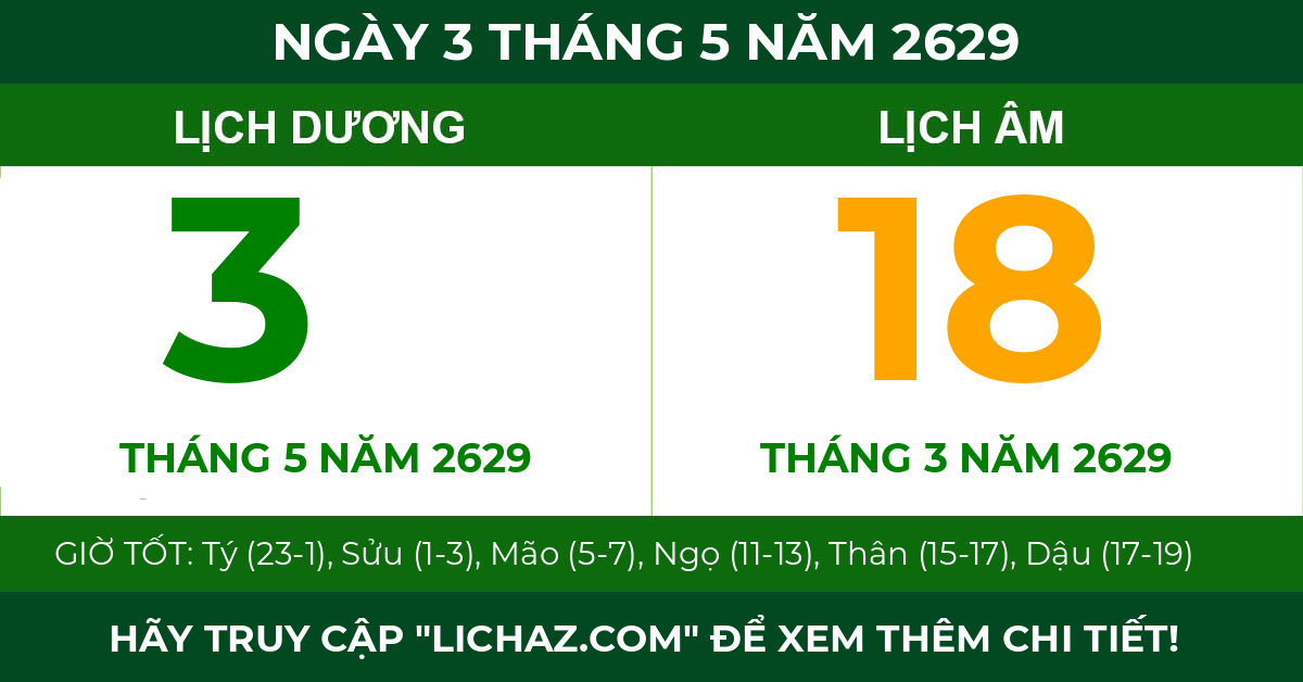 lịch âm ngày 3 tháng 5 năm 2629