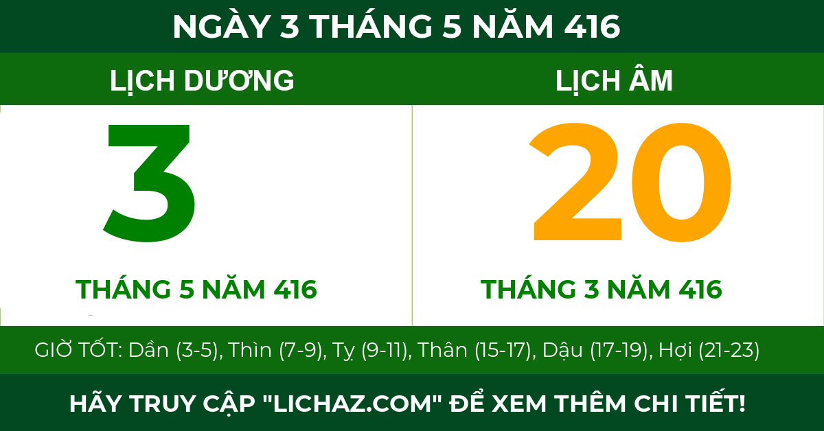 lịch âm ngày 3 tháng 5 năm 416