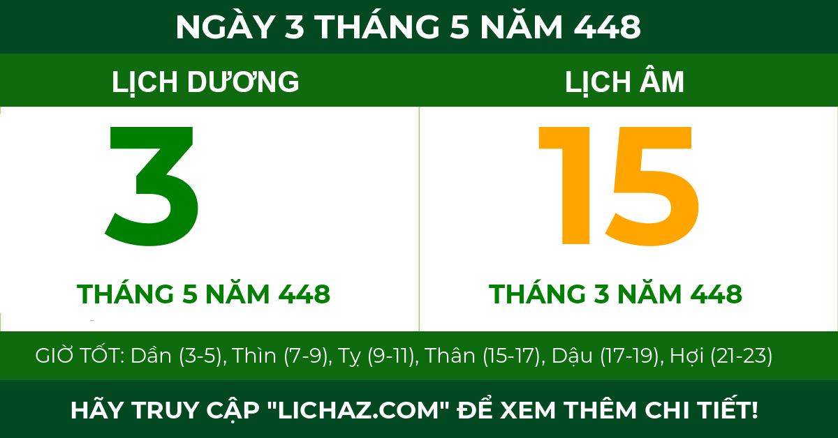 lịch âm ngày 3 tháng 5 năm 448