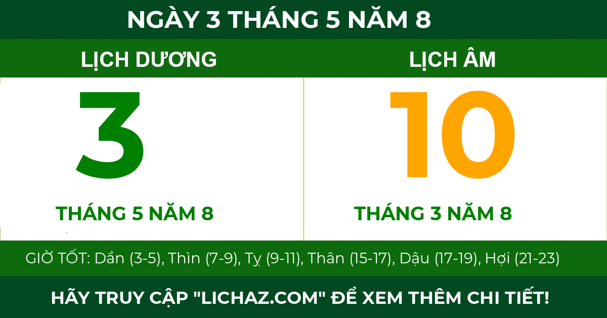 lịch âm ngày 3 tháng 5 năm 8