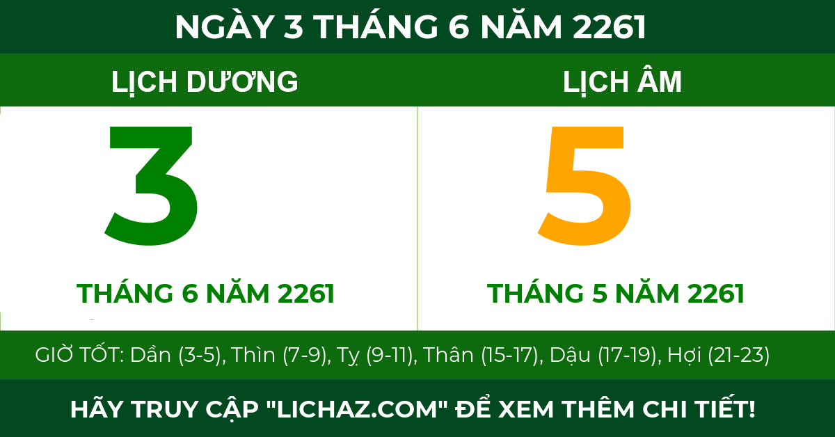 lịch âm ngày 3 tháng 6 năm 2261