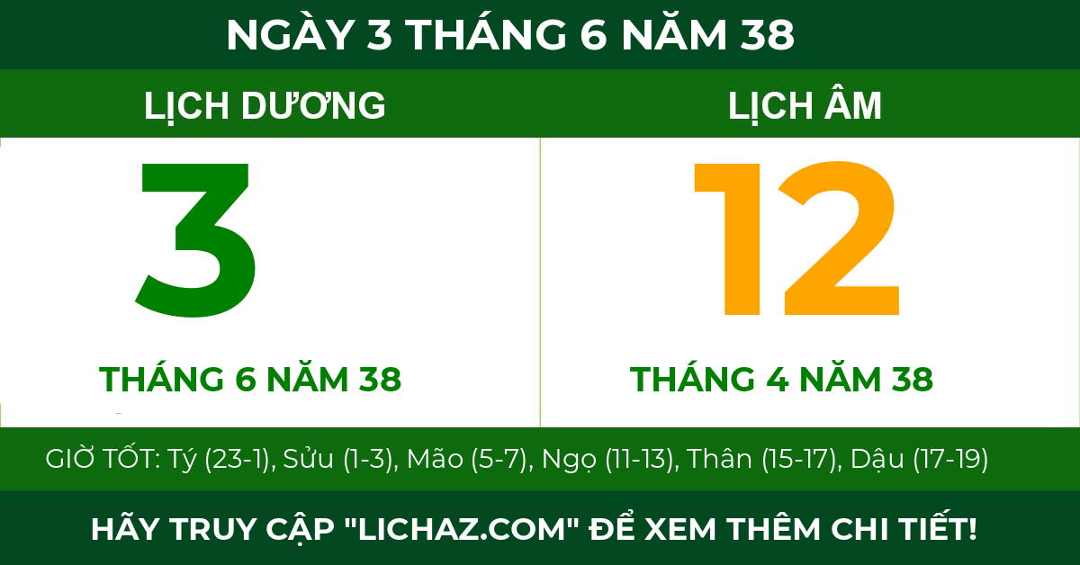 lịch âm ngày 3 tháng 6 năm 38