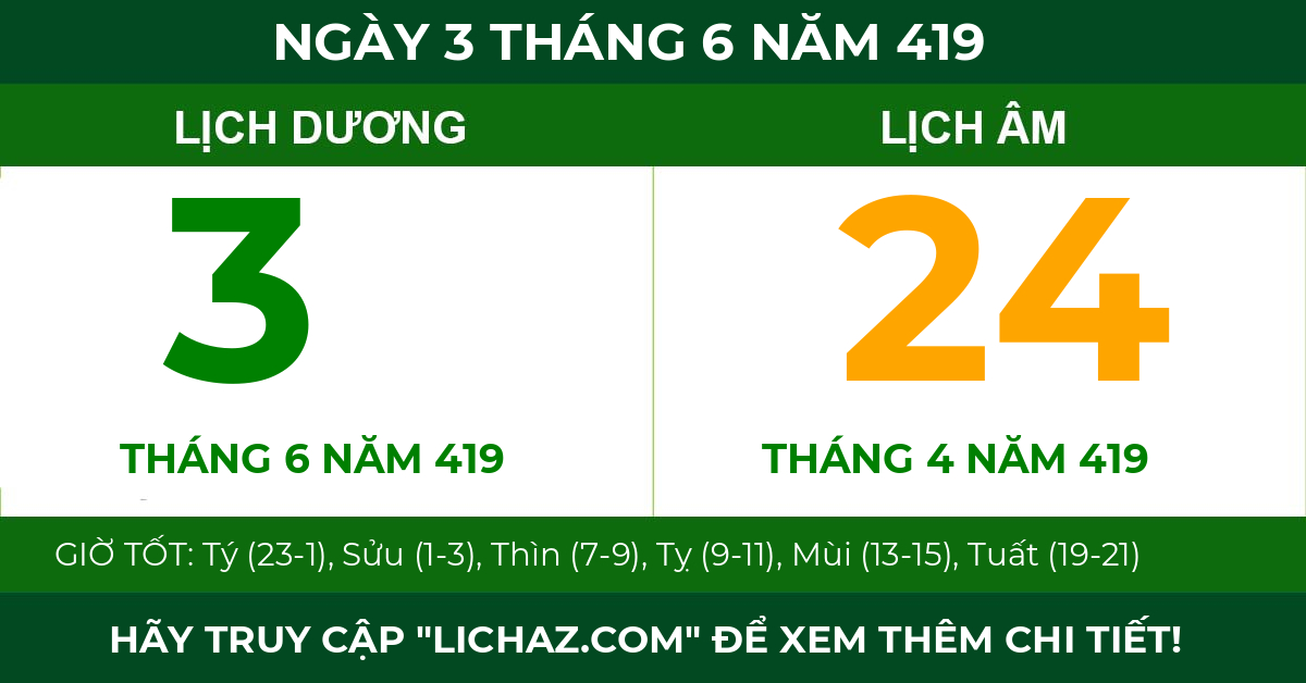 lịch âm ngày 3 tháng 6 năm 419