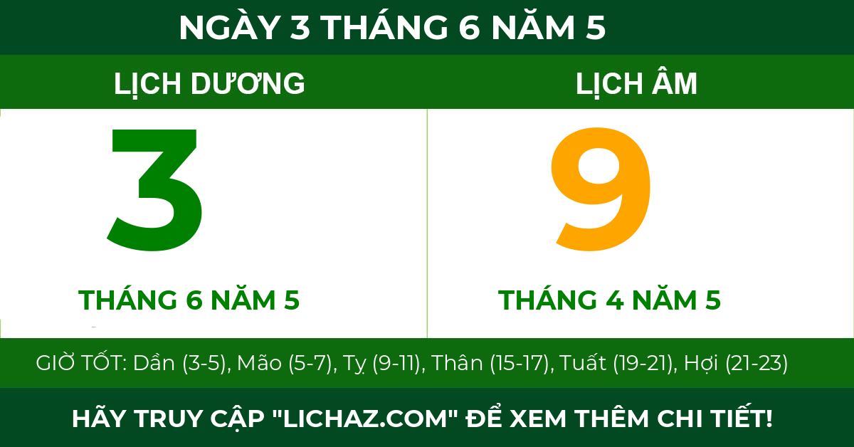 lịch âm ngày 3 tháng 6 năm 5