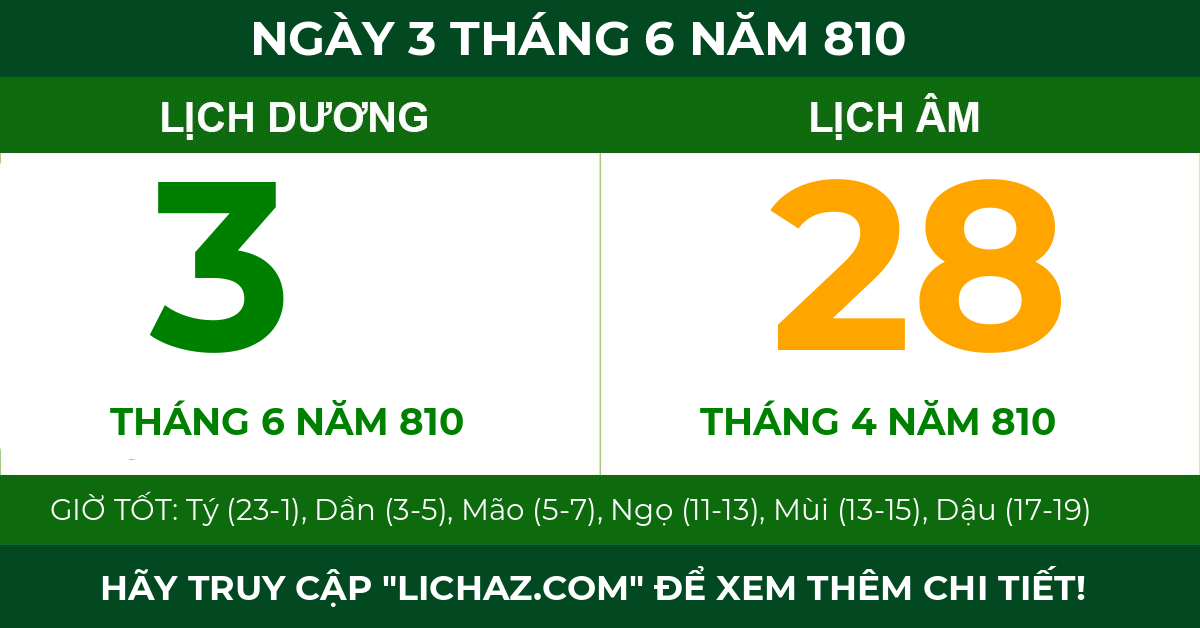 lịch âm ngày 3 tháng 6 năm 810