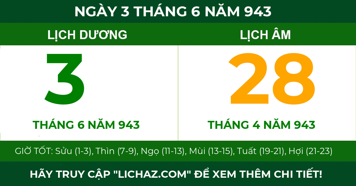 lịch âm ngày 3 tháng 6 năm 943