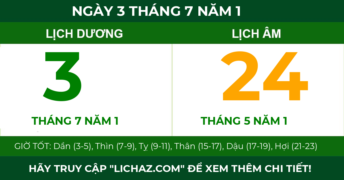 lịch âm ngày 3 tháng 7 năm 1