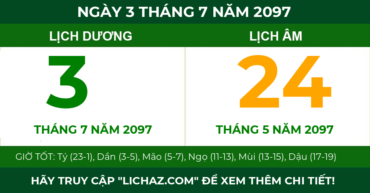 lịch âm ngày 3 tháng 7 năm 2097
