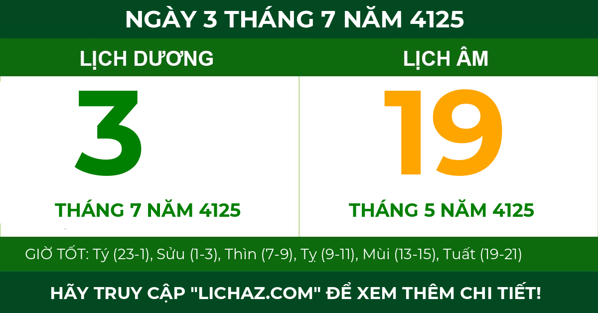 lịch âm ngày 3 tháng 7 năm 4125