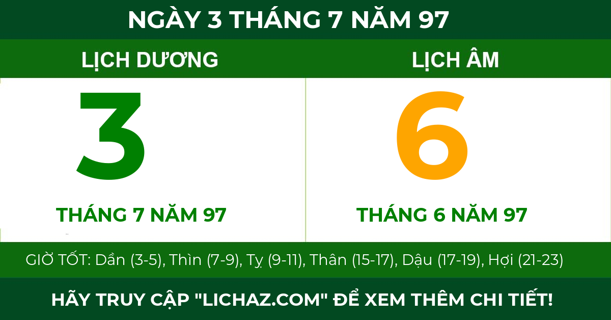 lịch âm ngày 3 tháng 7 năm 97