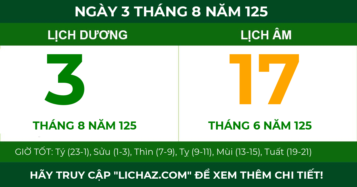 lịch âm ngày 3 tháng 8 năm 125