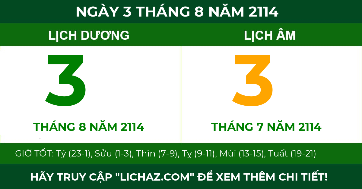 lịch âm ngày 3 tháng 8 năm 2114