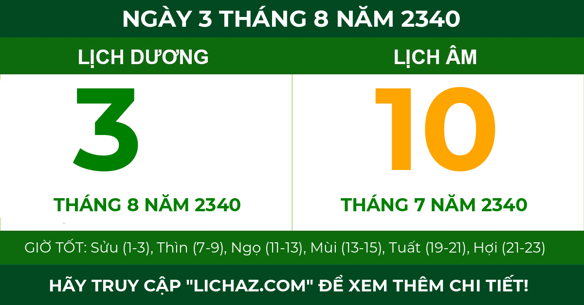 lịch âm ngày 3 tháng 8 năm 2340