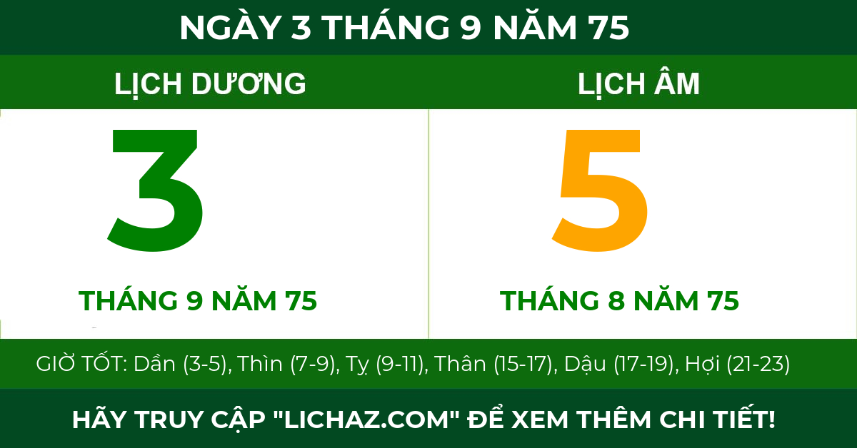 lịch âm ngày 3 tháng 9 năm 75