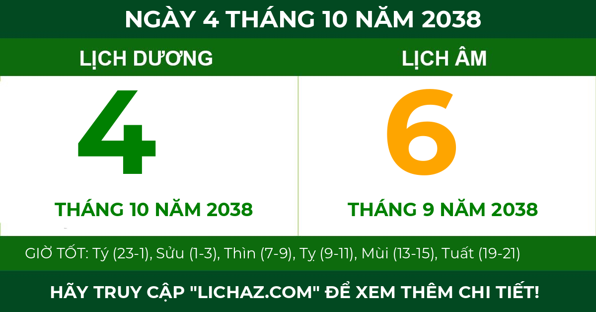 lịch âm ngày 4 tháng 10 năm 2038