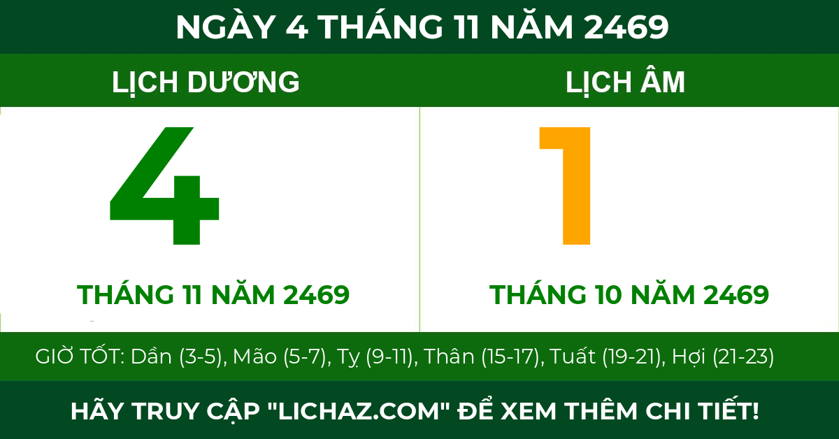 lịch âm ngày 4 tháng 11 năm 2469