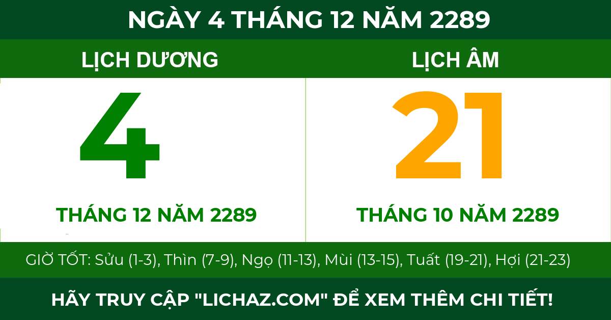 lịch âm ngày 4 tháng 12 năm 2289