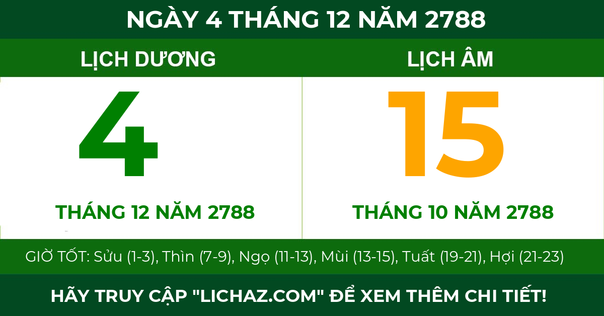 lịch âm ngày 4 tháng 12 năm 2788