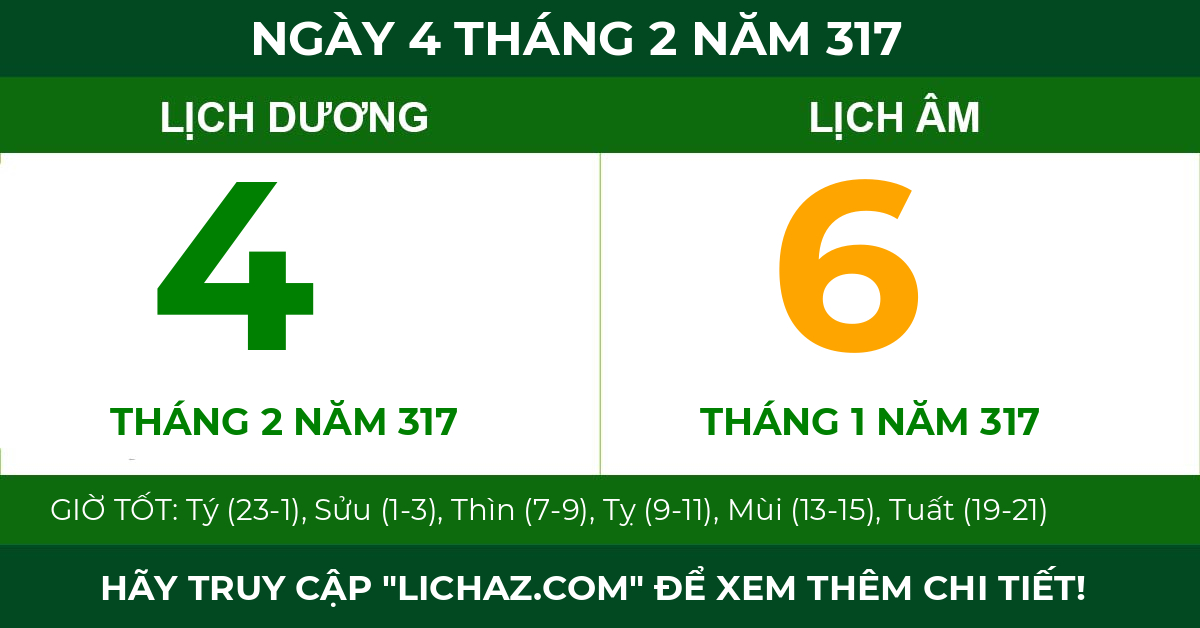 lịch âm ngày 4 tháng 2 năm 317