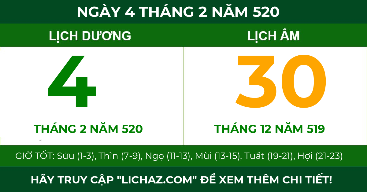 lịch âm ngày 4 tháng 2 năm 520