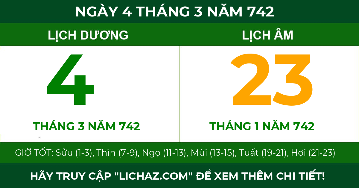 lịch âm ngày 4 tháng 3 năm 742