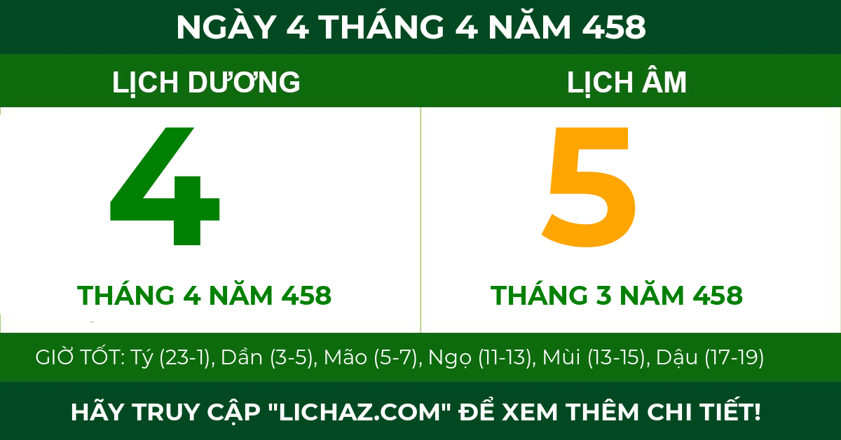 lịch âm ngày 4 tháng 4 năm 458