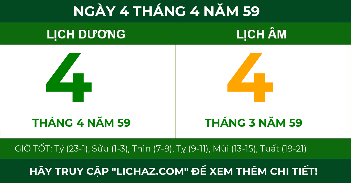lịch âm ngày 4 tháng 4 năm 59