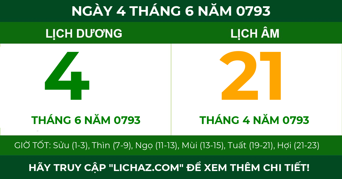 lịch âm ngày 4 tháng 6 năm 0793