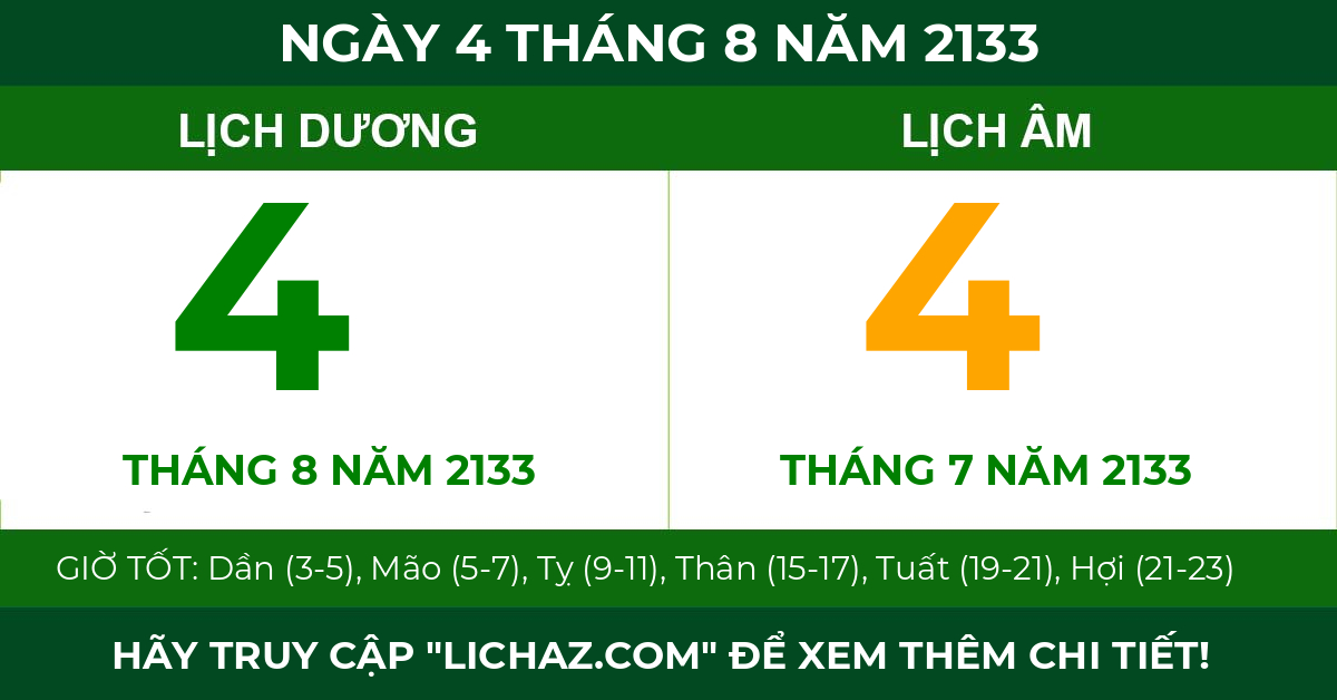 lịch âm ngày 4 tháng 8 năm 2133