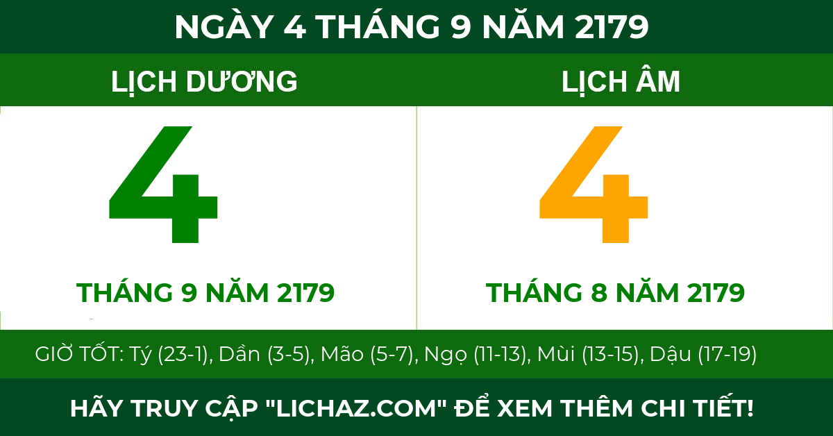 lịch âm ngày 4 tháng 9 năm 2179