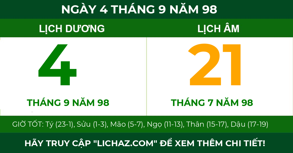 lịch âm ngày 4 tháng 9 năm 98