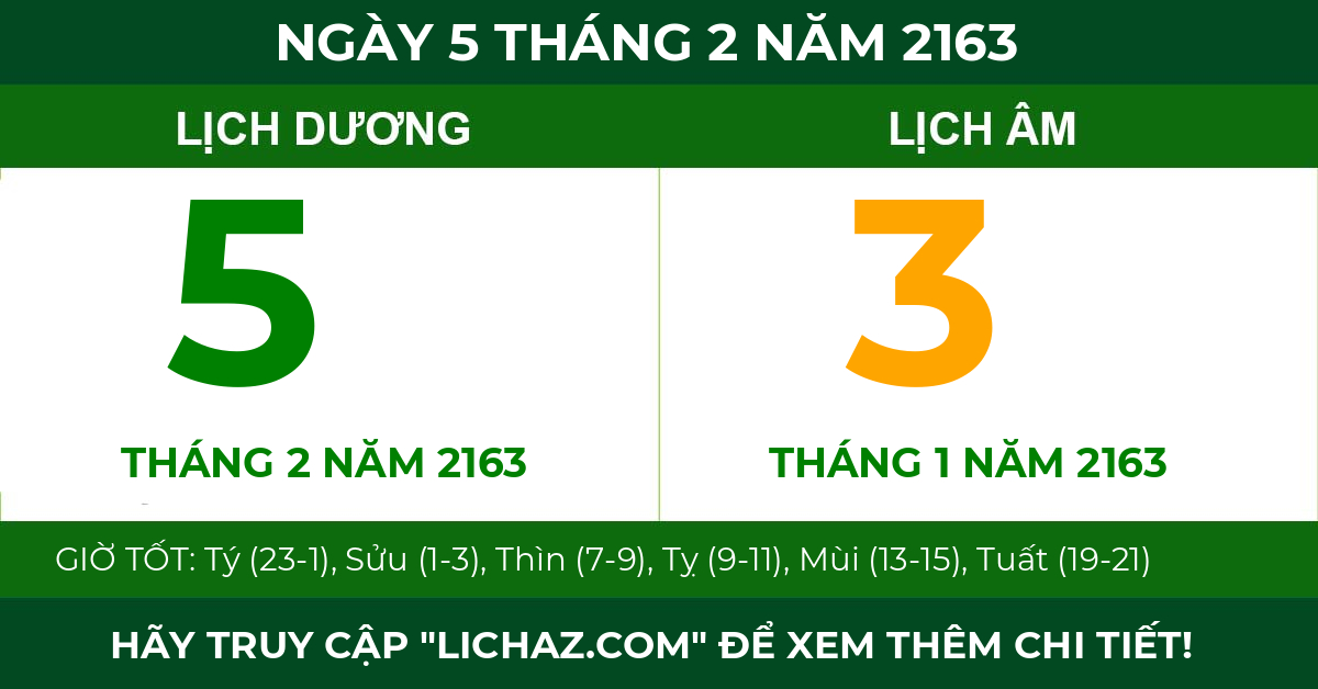 lịch âm ngày 5 tháng 2 năm 2163