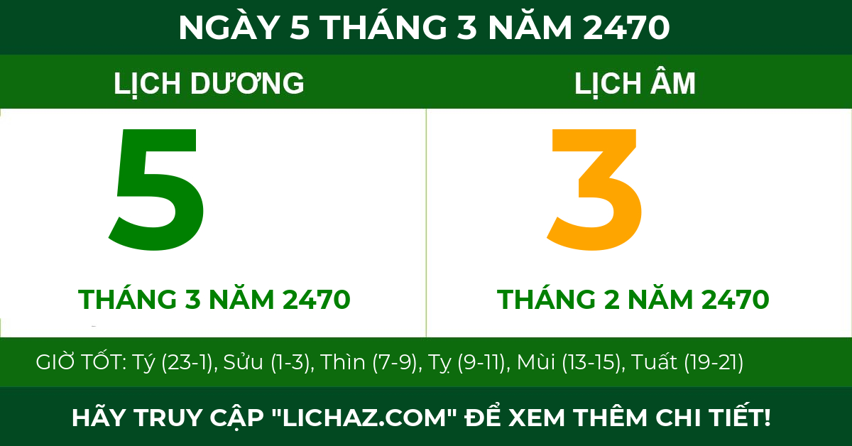 lịch âm ngày 5 tháng 3 năm 2470