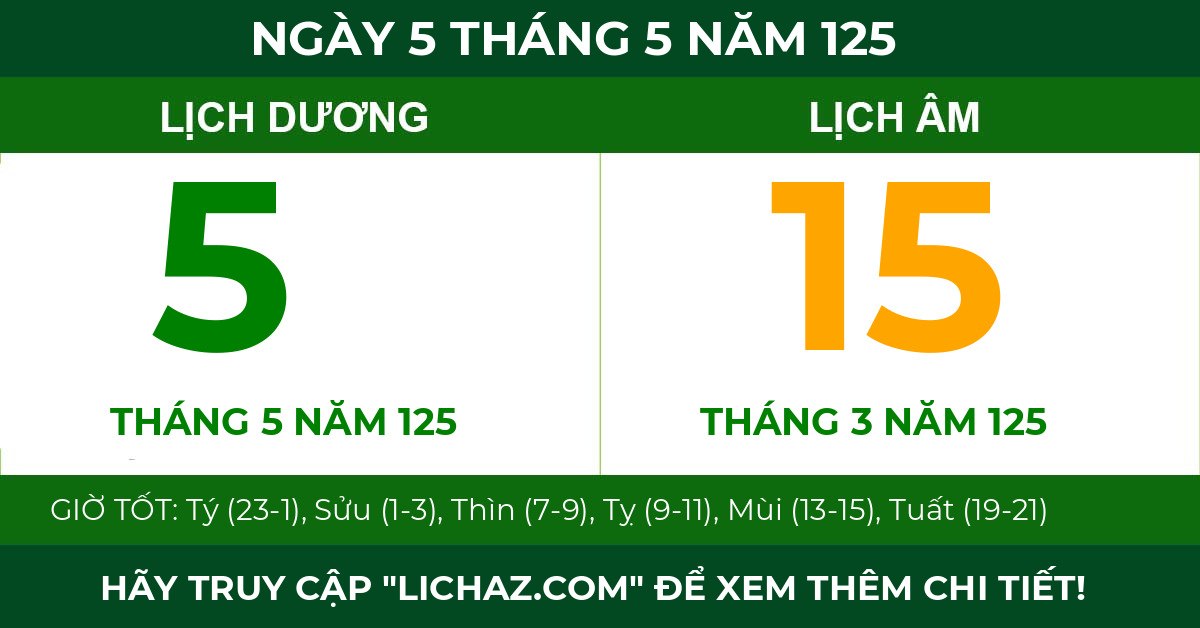 lịch âm ngày 5 tháng 5 năm 125