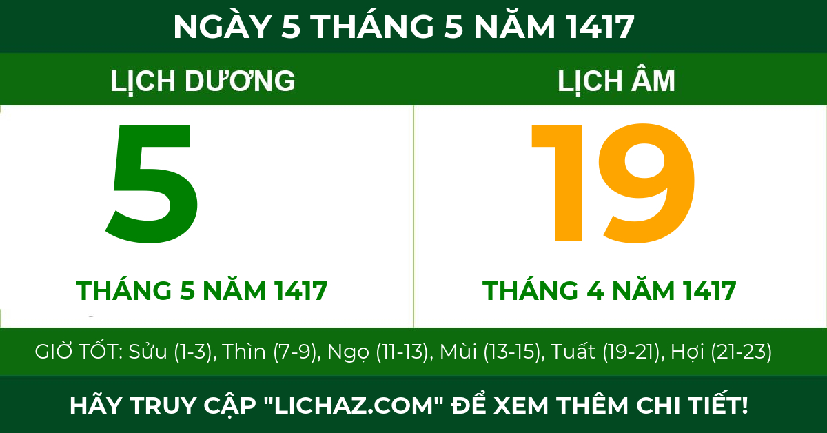 lịch âm ngày 5 tháng 5 năm 1417