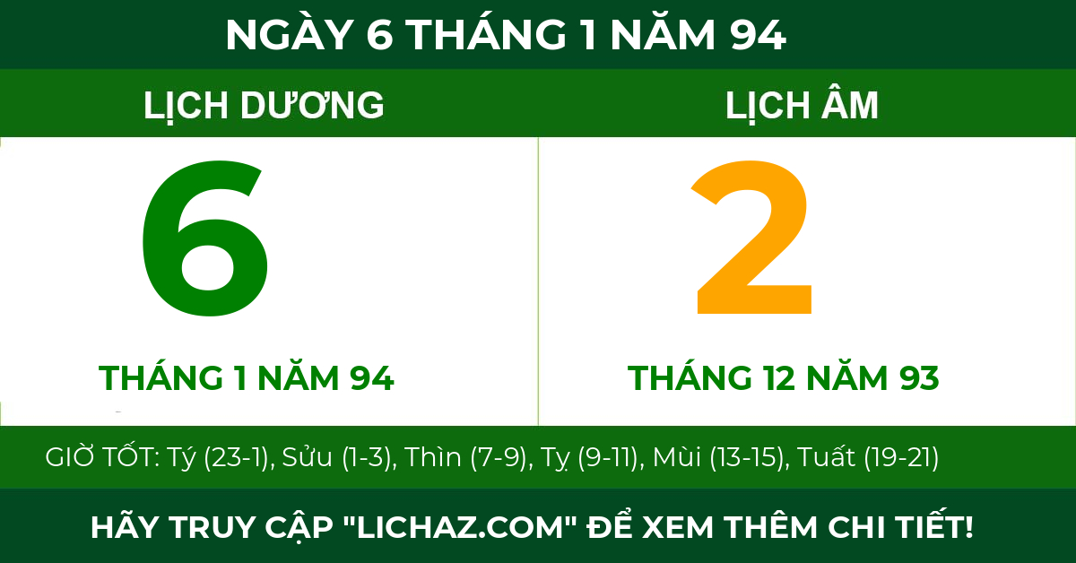 lịch âm ngày 6 tháng 1 năm 94