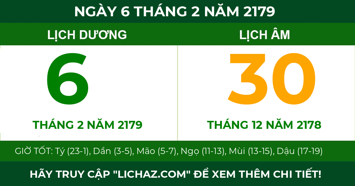 lịch âm ngày 6 tháng 2 năm 2179