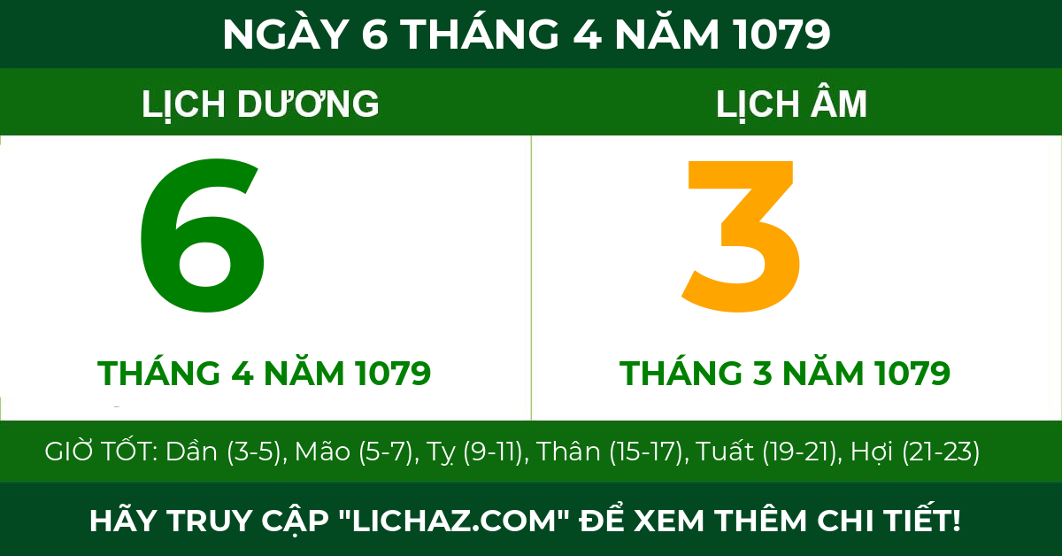 lịch âm ngày 6 tháng 4 năm 1079