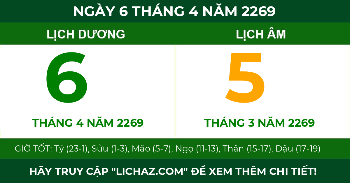 lịch âm ngày 6 tháng 4 năm 2269