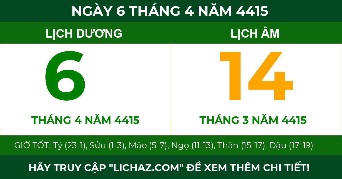 lịch âm ngày 6 tháng 4 năm 4415