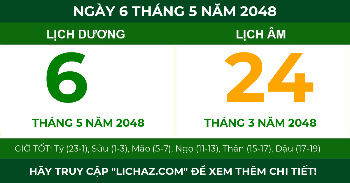 lịch âm ngày 6 tháng 5 năm 2048