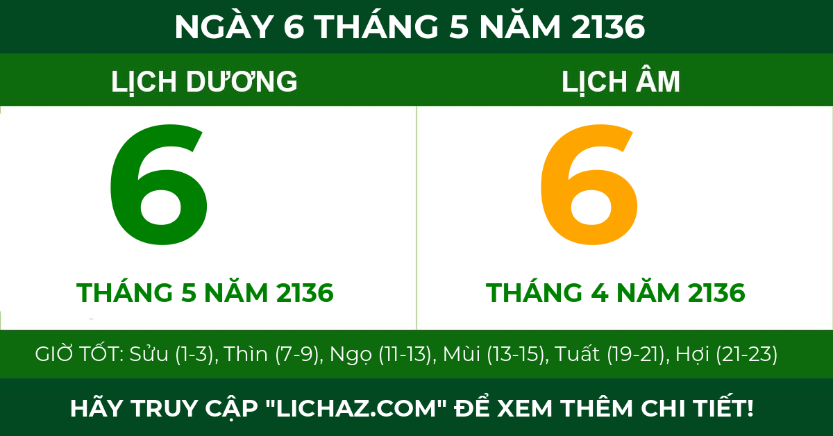lịch âm ngày 6 tháng 5 năm 2136