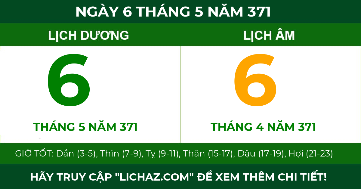 lịch âm ngày 6 tháng 5 năm 371