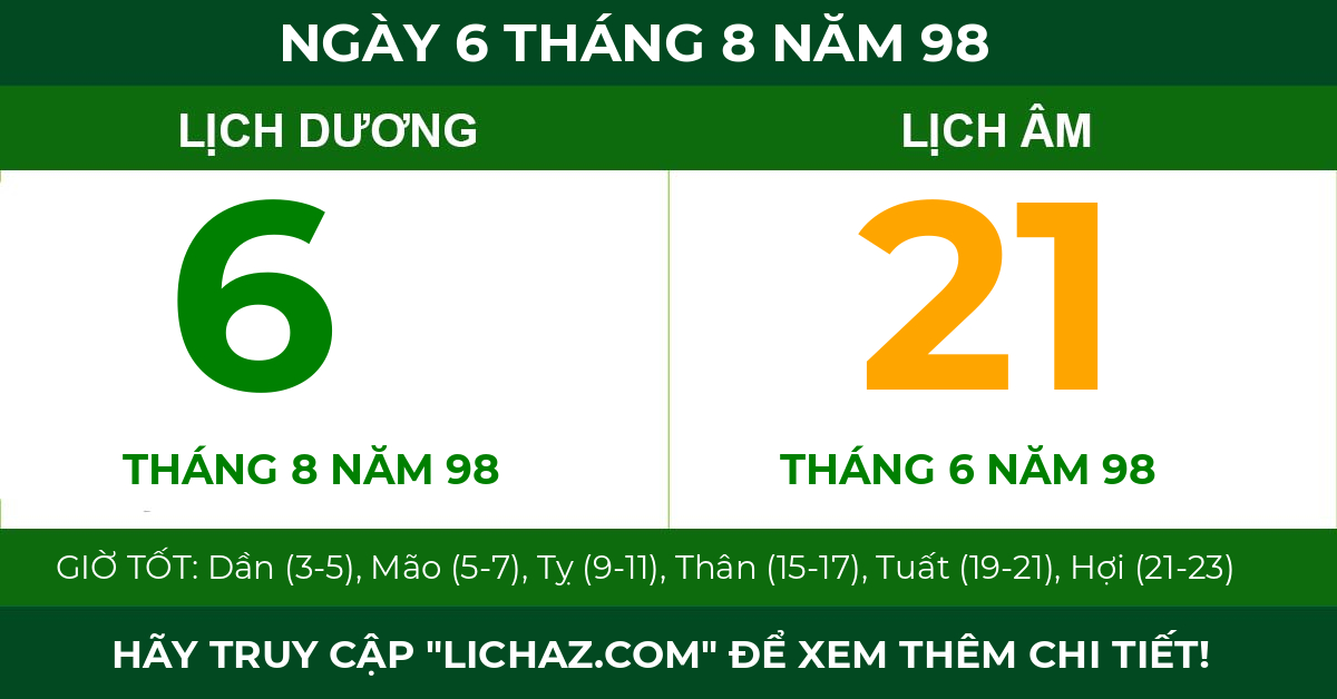 lịch âm ngày 6 tháng 8 năm 98